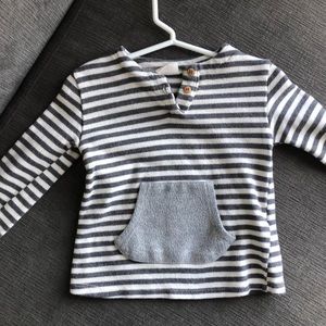 Grey and white stripe sweater